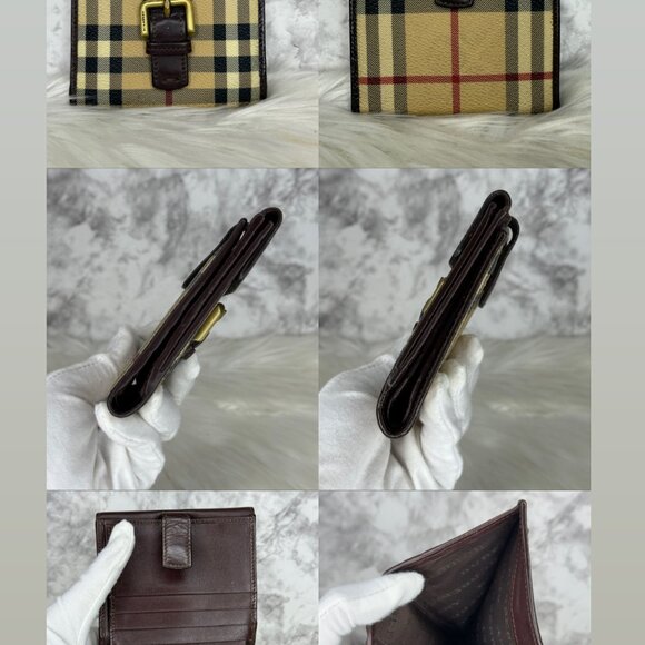 (MT56) Vintage Burberry Brown Nova Check Crossbody Bag  With Matching Wallet - Picture 9 of 16
